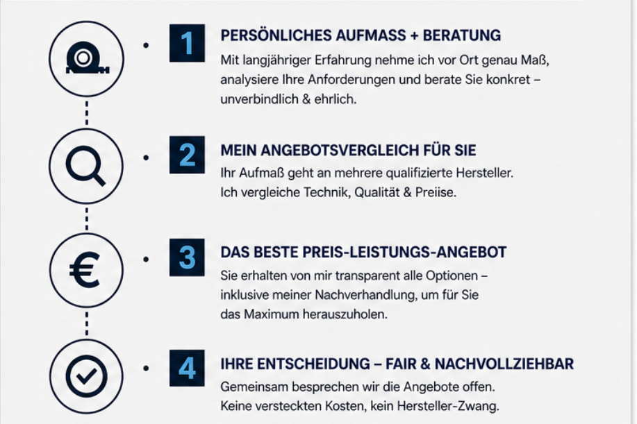 Flyer von Freier Vertrieb Nord mit Leistungen, Ablauf und Kontaktdaten